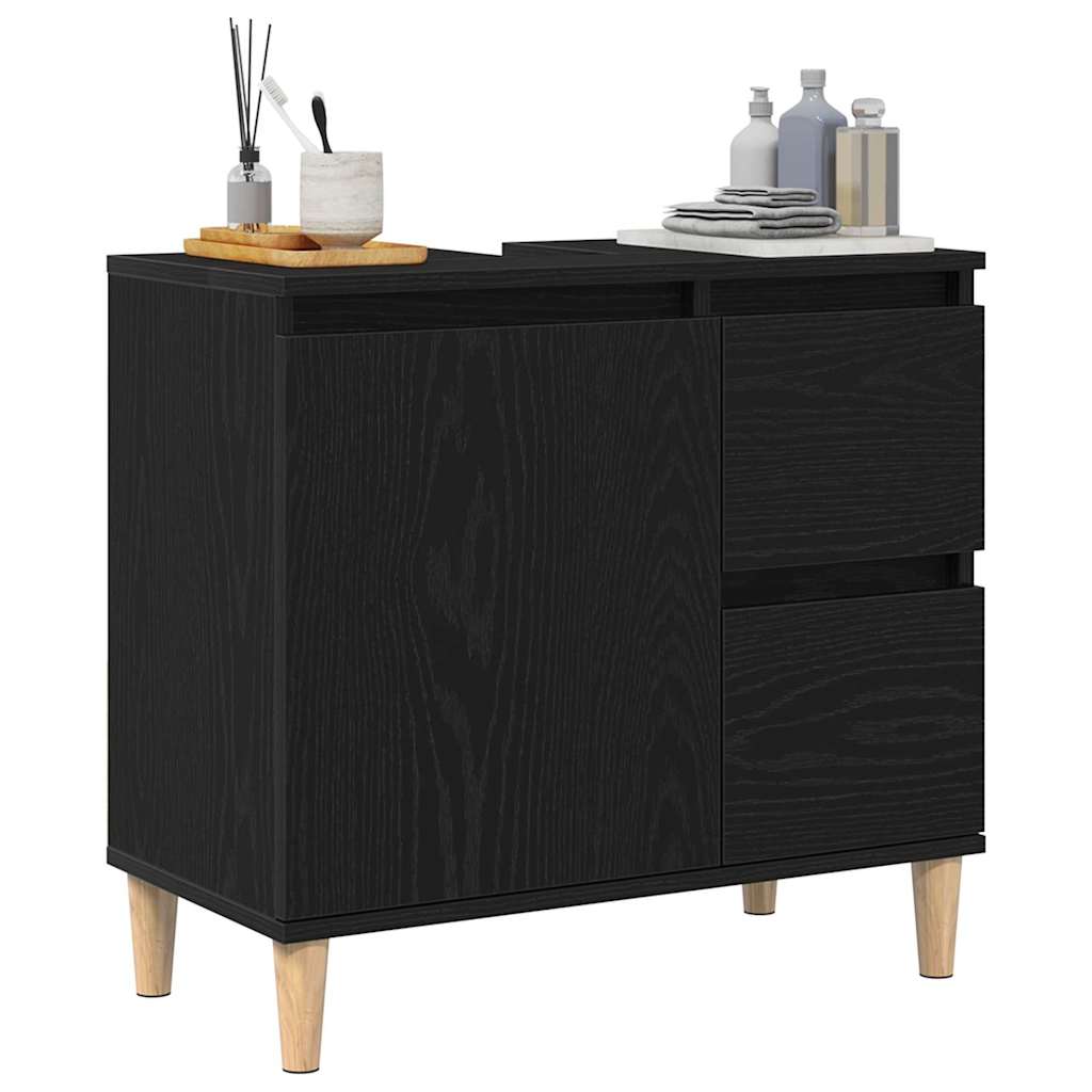 Badschrank Weiß 65x33x60 cm Holzwerkstoff