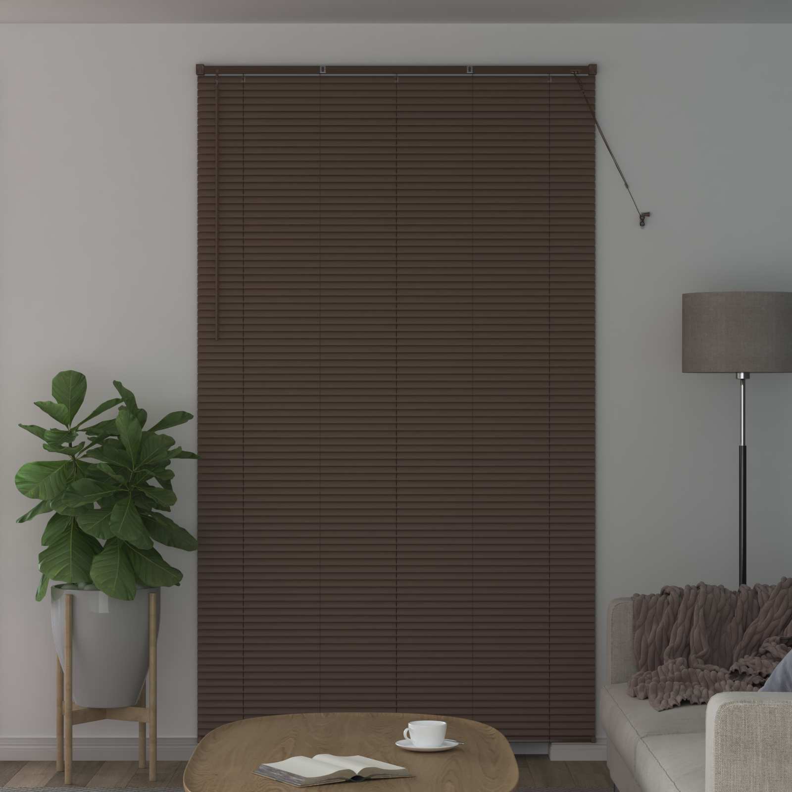 Jalousie Silber Grau 150 x 40 cm 25 mm PVC