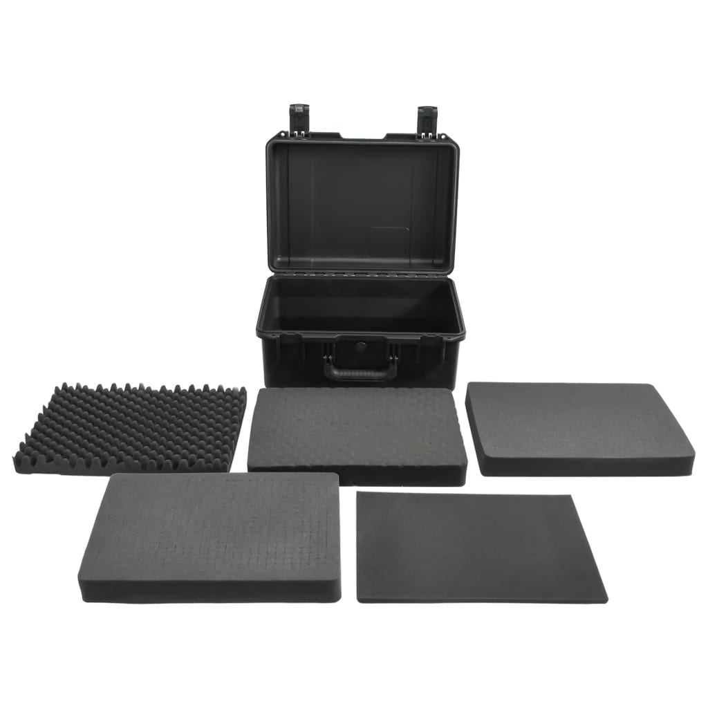 Koffer für Flugreise Tragbar Schwarz 46,5x21,5x17,5 cm PP
