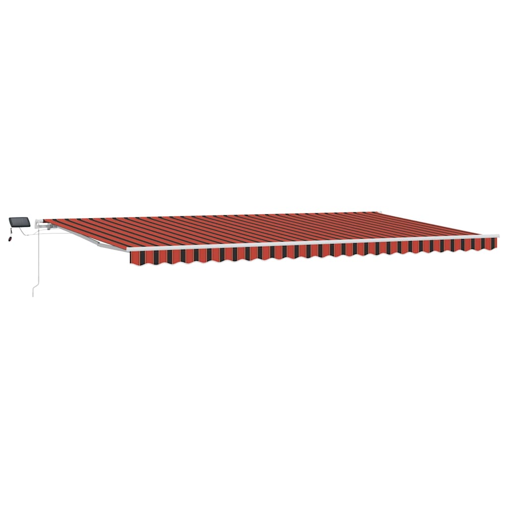 Markise Manuell Einziehbar mit LED 300x250 cm Blau und Weiß