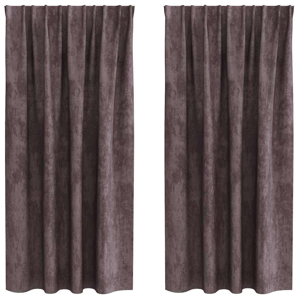 Samtvorhänge mit Vorhängen 2 pcs Weinrot 140 x 140 cm Samt