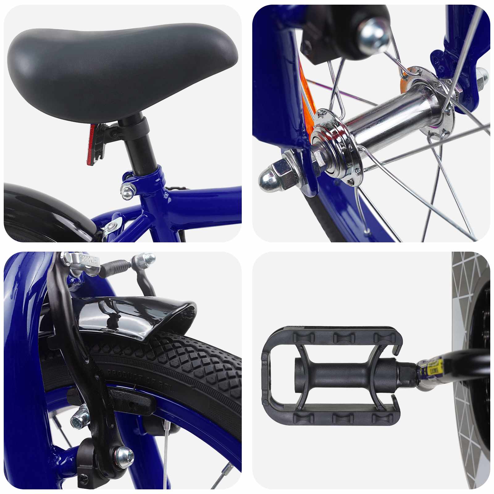 Kinderfahrrad 12 Zoll für 2-4 Jahre alt Schwarz