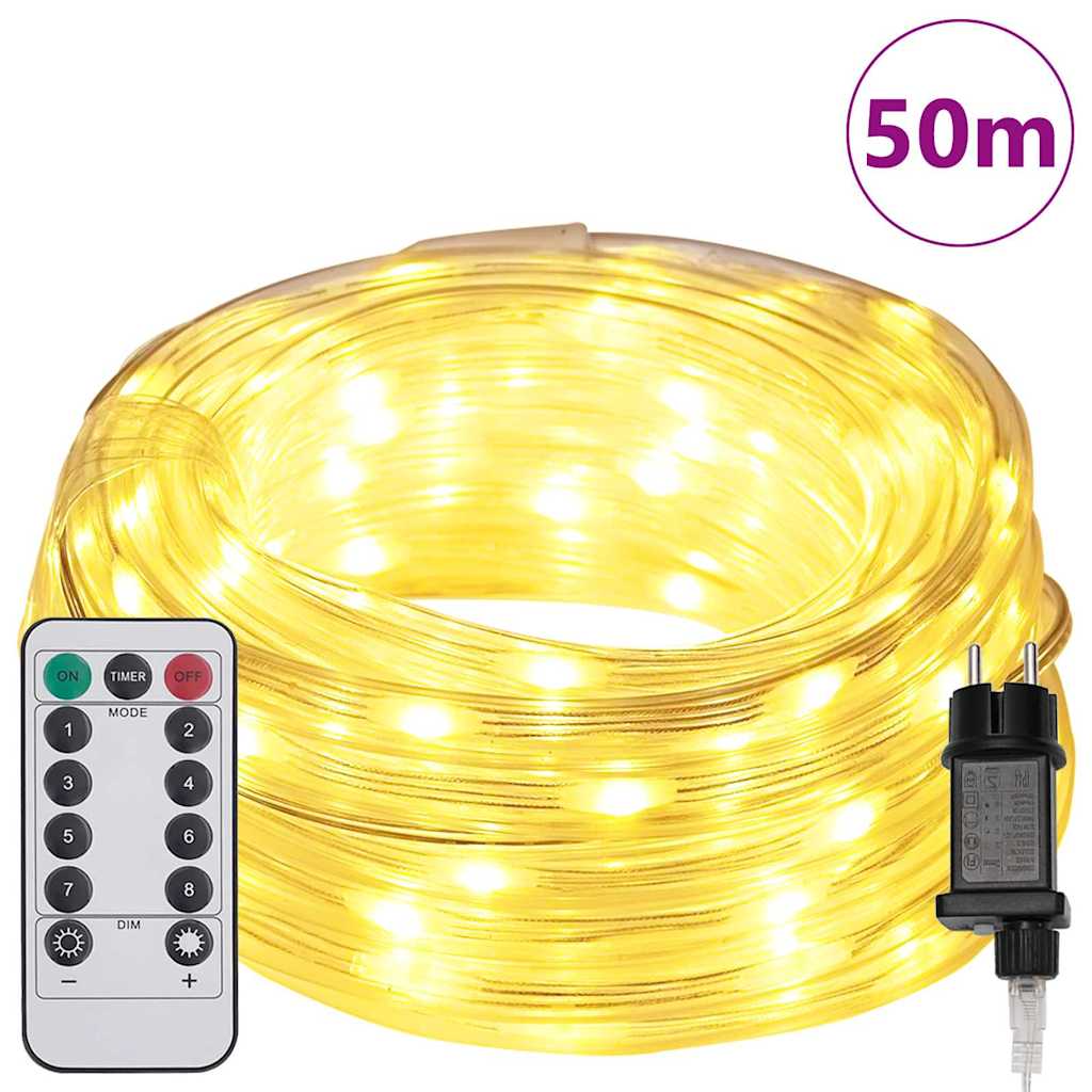 Lichtseil mit 120 LEDs Warmes Weiß 5 m PVC