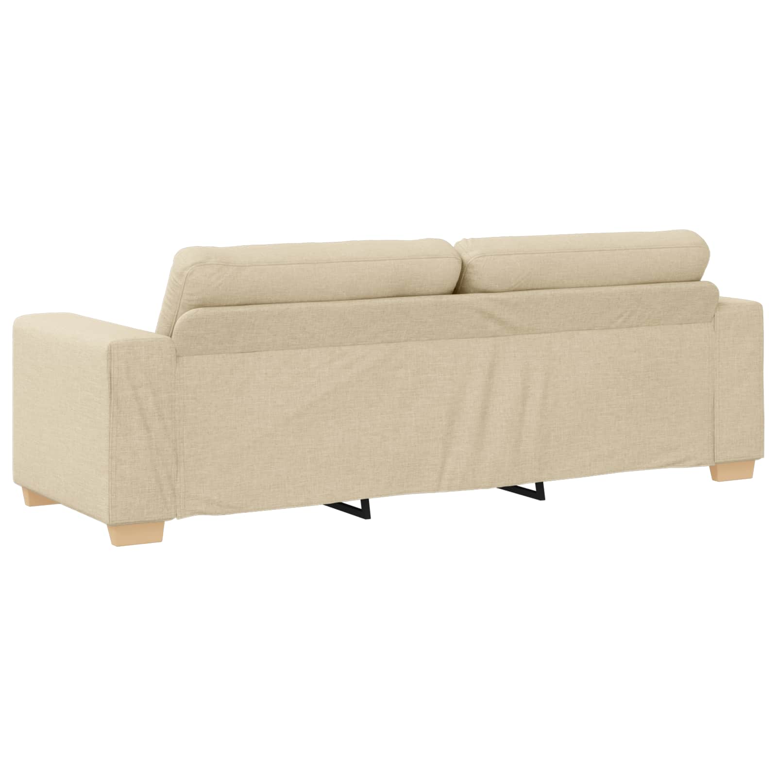 2-teiliges Sofa-Set mit Kissen, hellgrauer Stoff