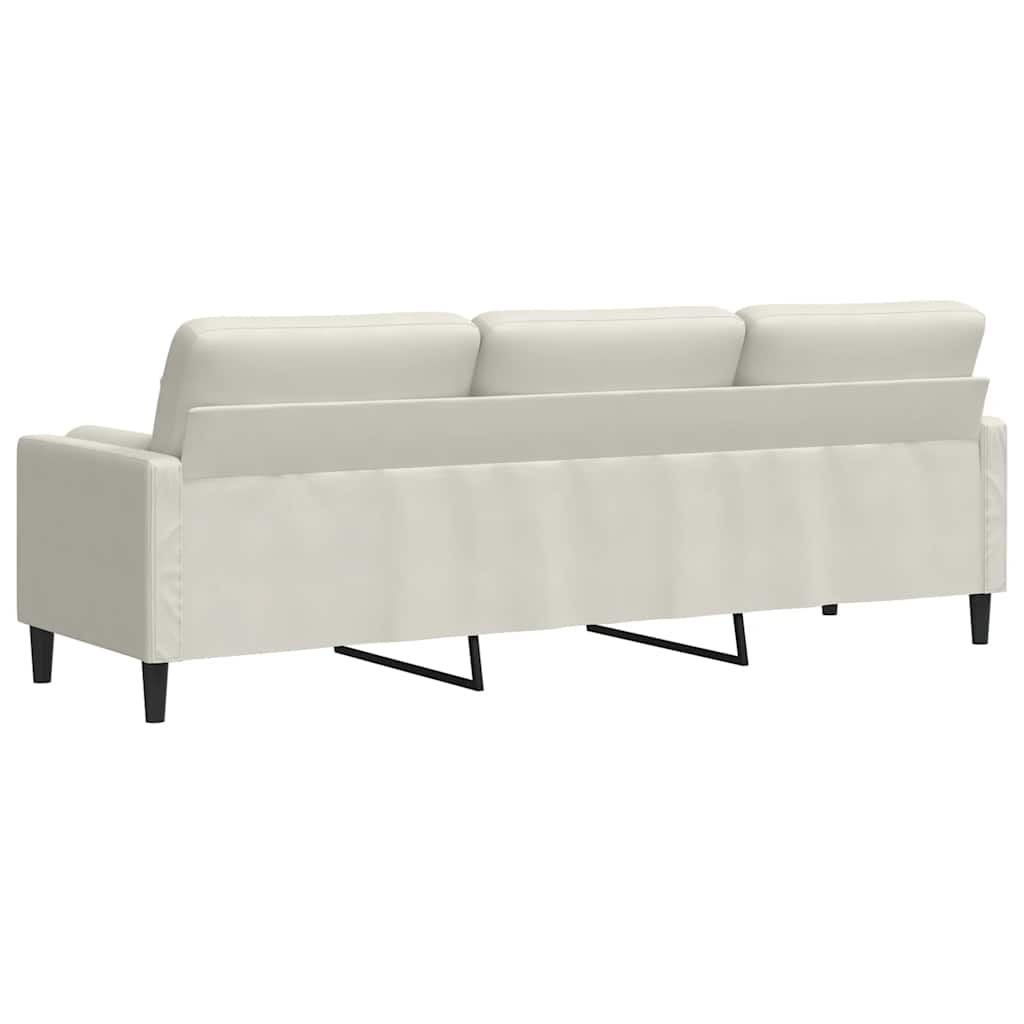 2-Sitzer-Sofa mit Zierkissen Hellgrau 120 cm Samt