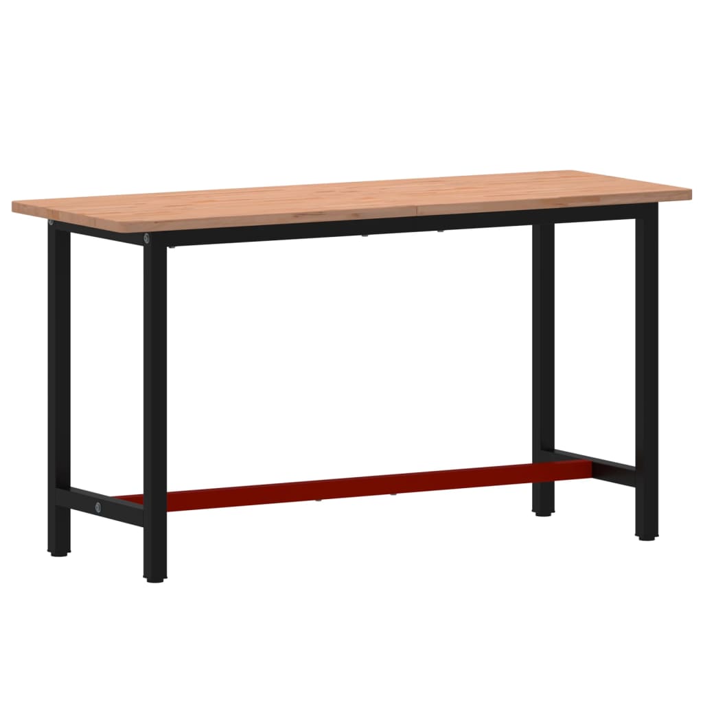 Werkbank 80x55x81,5 cm Massivholz Buche und Metall