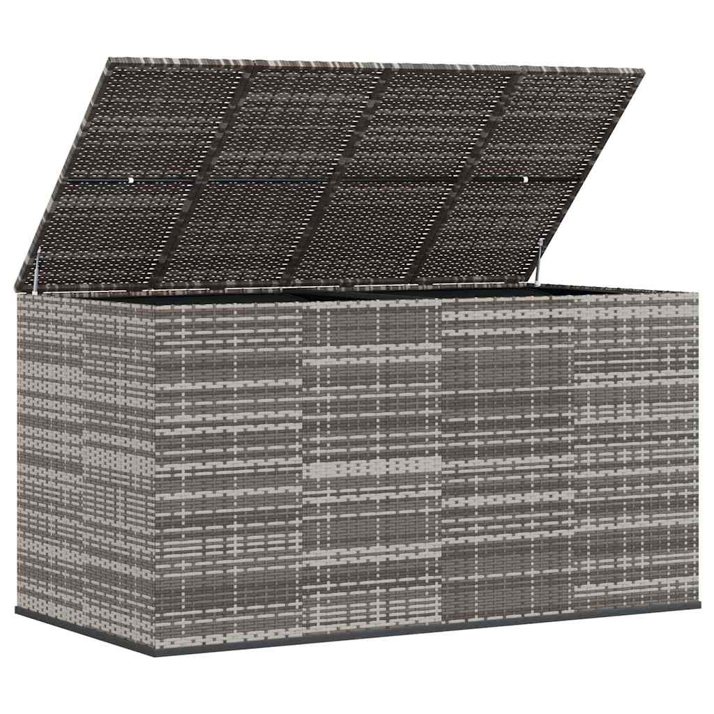 Garten-Kissenbox PE Rattan 100x49x103,5 cm Schwarz