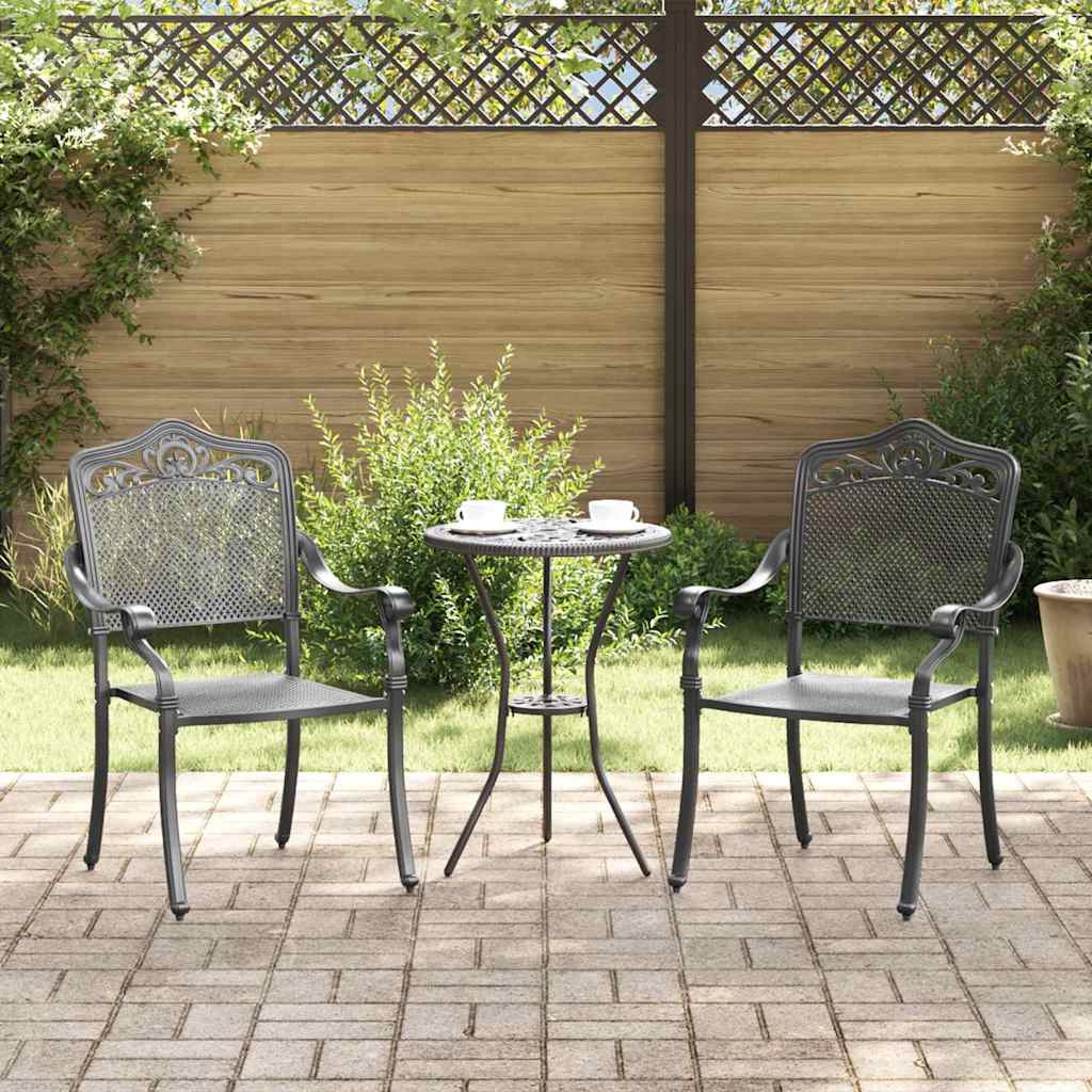Gartenstuhl 2 pcs Bronze 55 x 55 x 92,5cm Aluminium