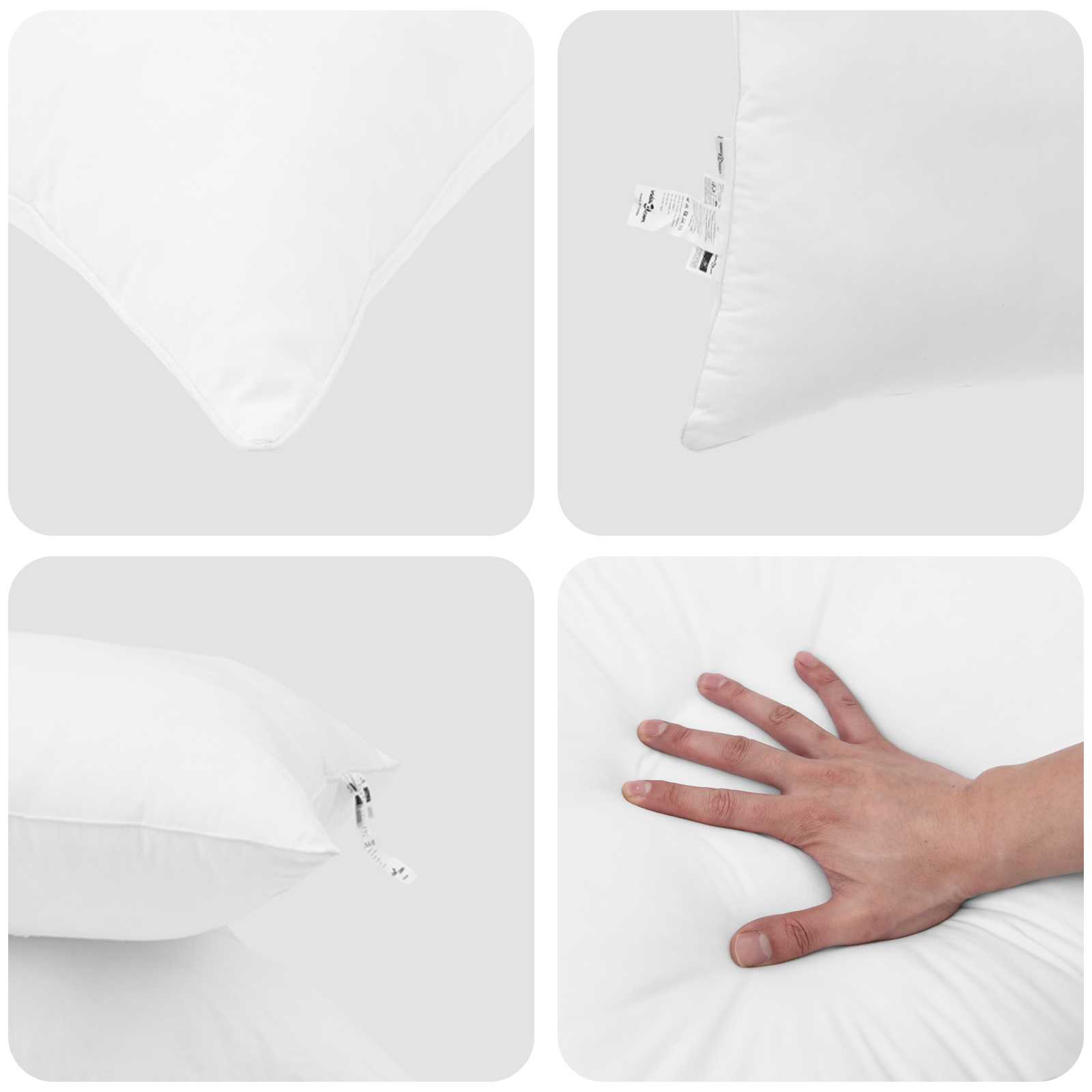 Bettdecke mit Kissen 3 pcs Weiß Mikrofaser
