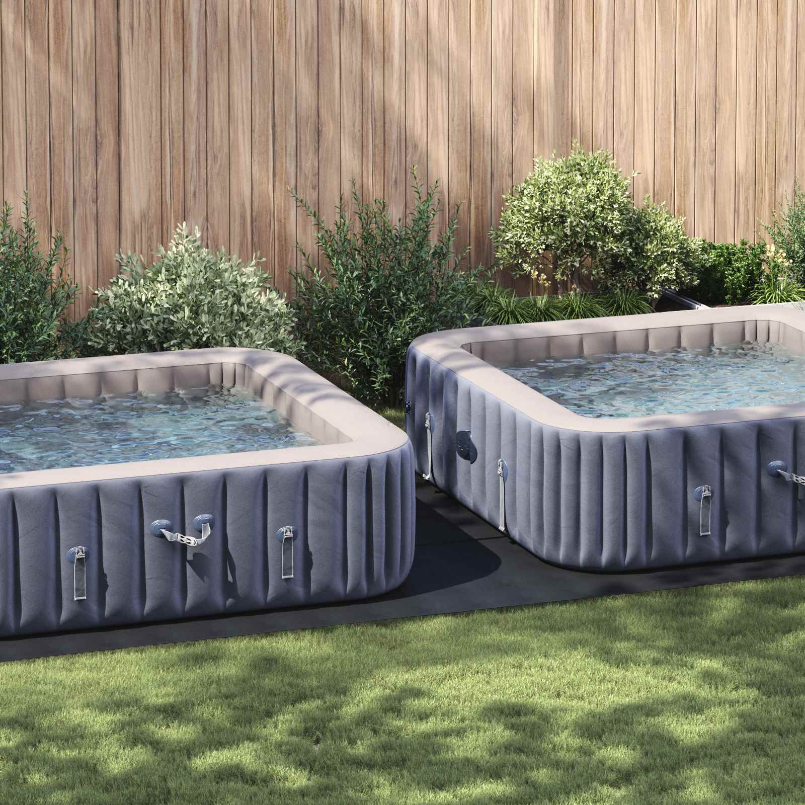 Bodenfolie für Pools Schwarz 300 x 220 x 0,1 cm Vliesstoff