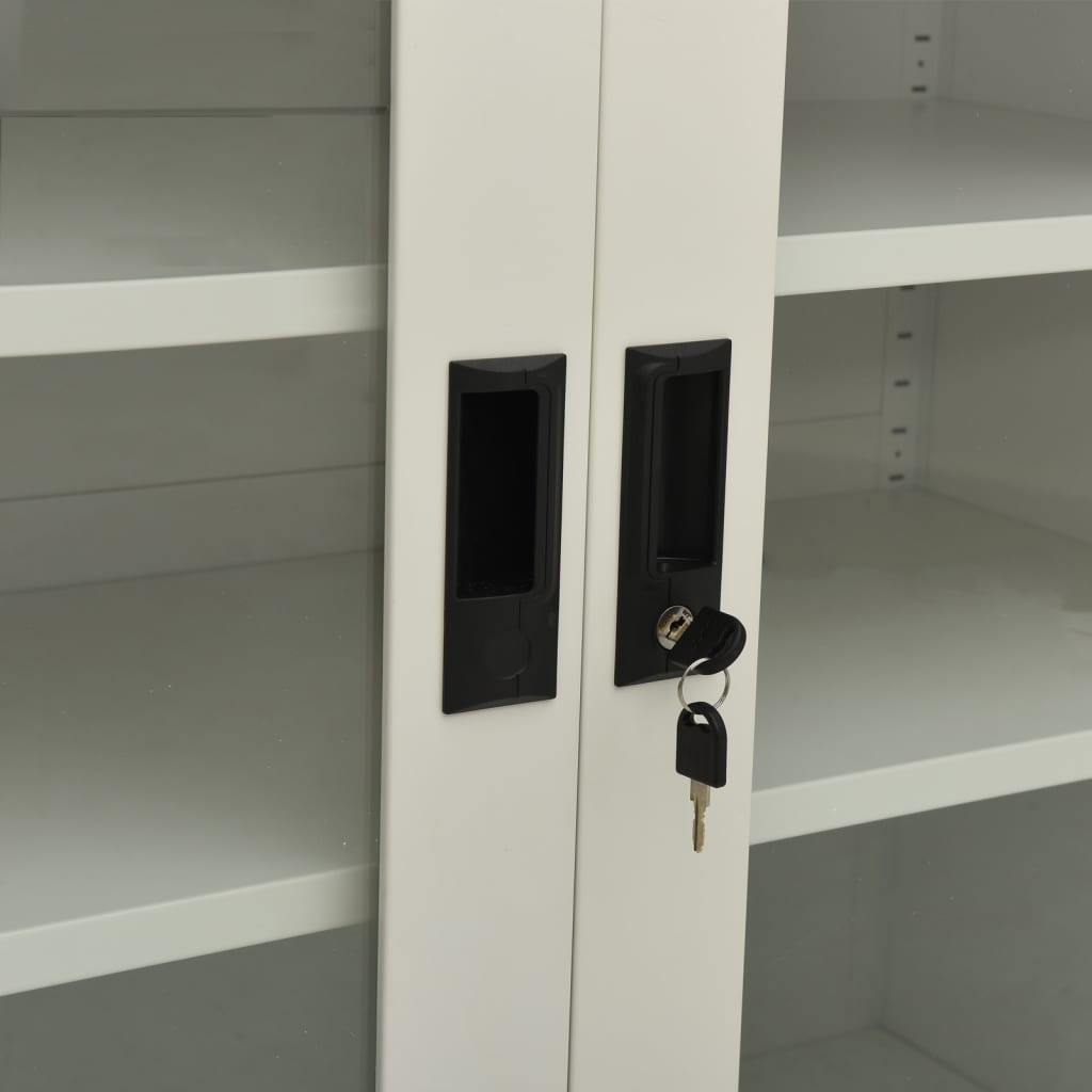 Büroschrank Weiß 90x40x70 cm Stahl