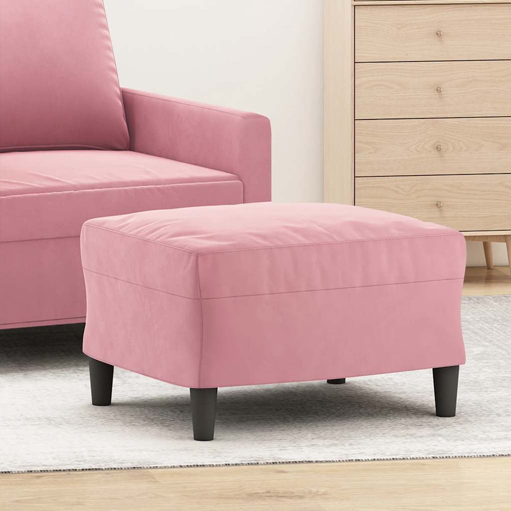 Fußhocker Hellgrau 60x50x41 cm Samt