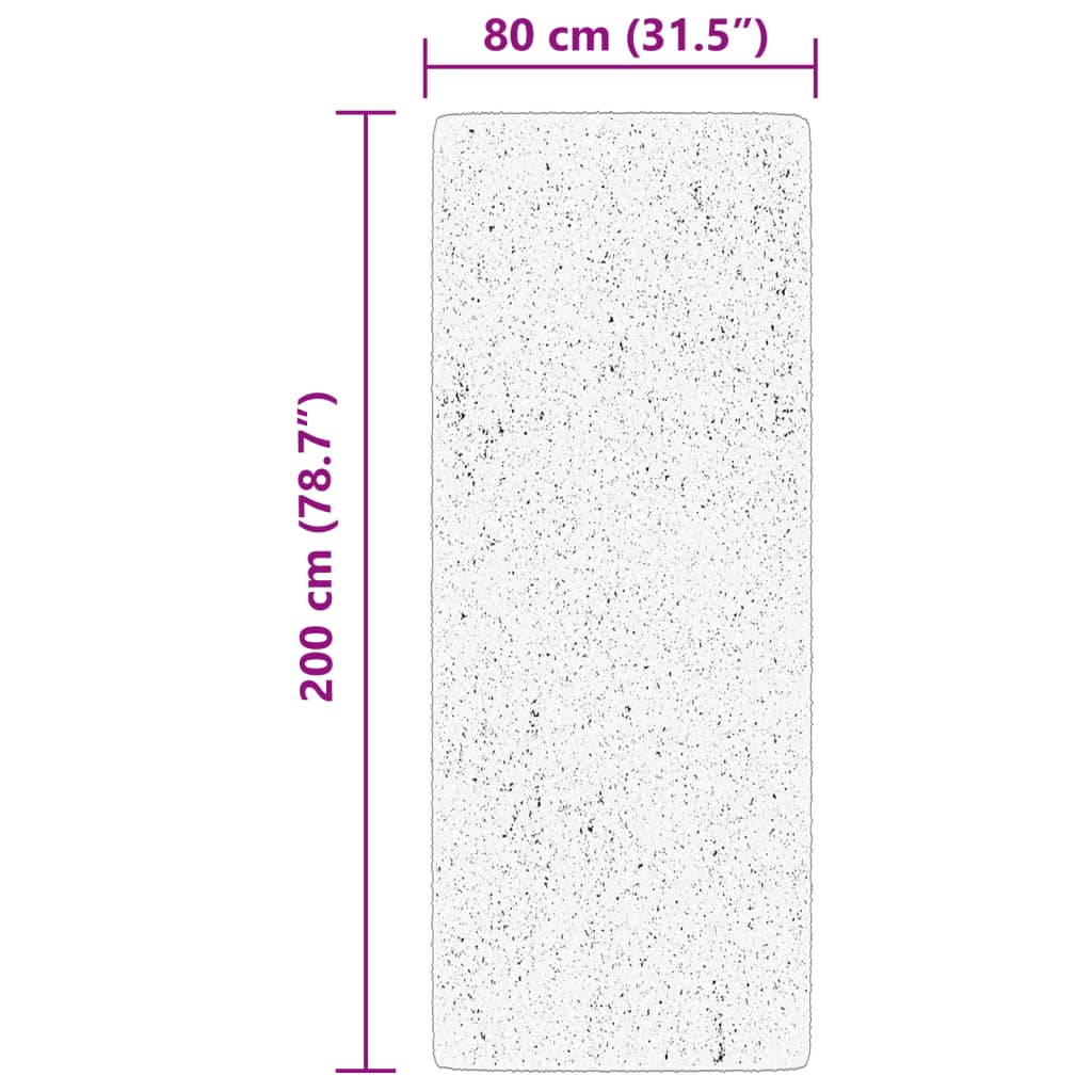 Teppich HUARTE Kurzflor Weich und Waschbar Anthrazit 60x110 cm