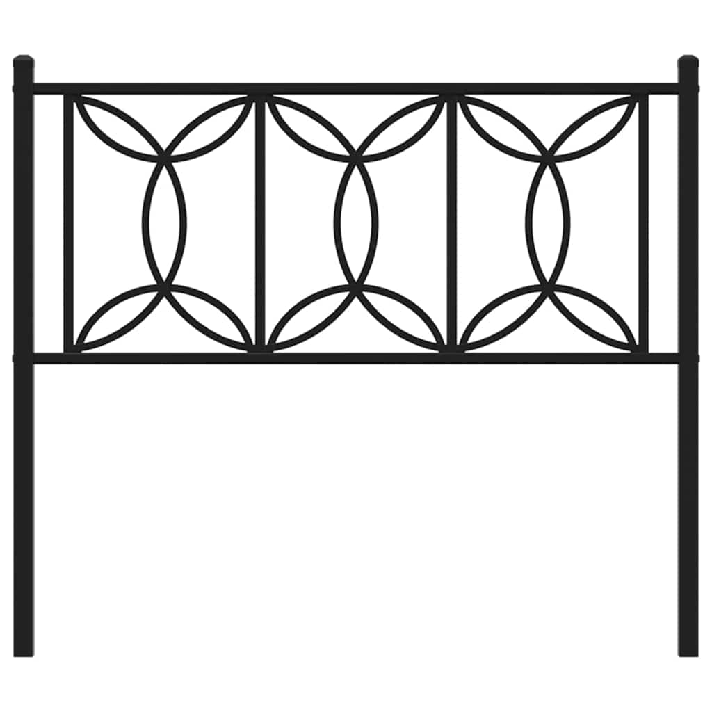 Ersatz-Kopfteil Metall Schwarz 100 cm