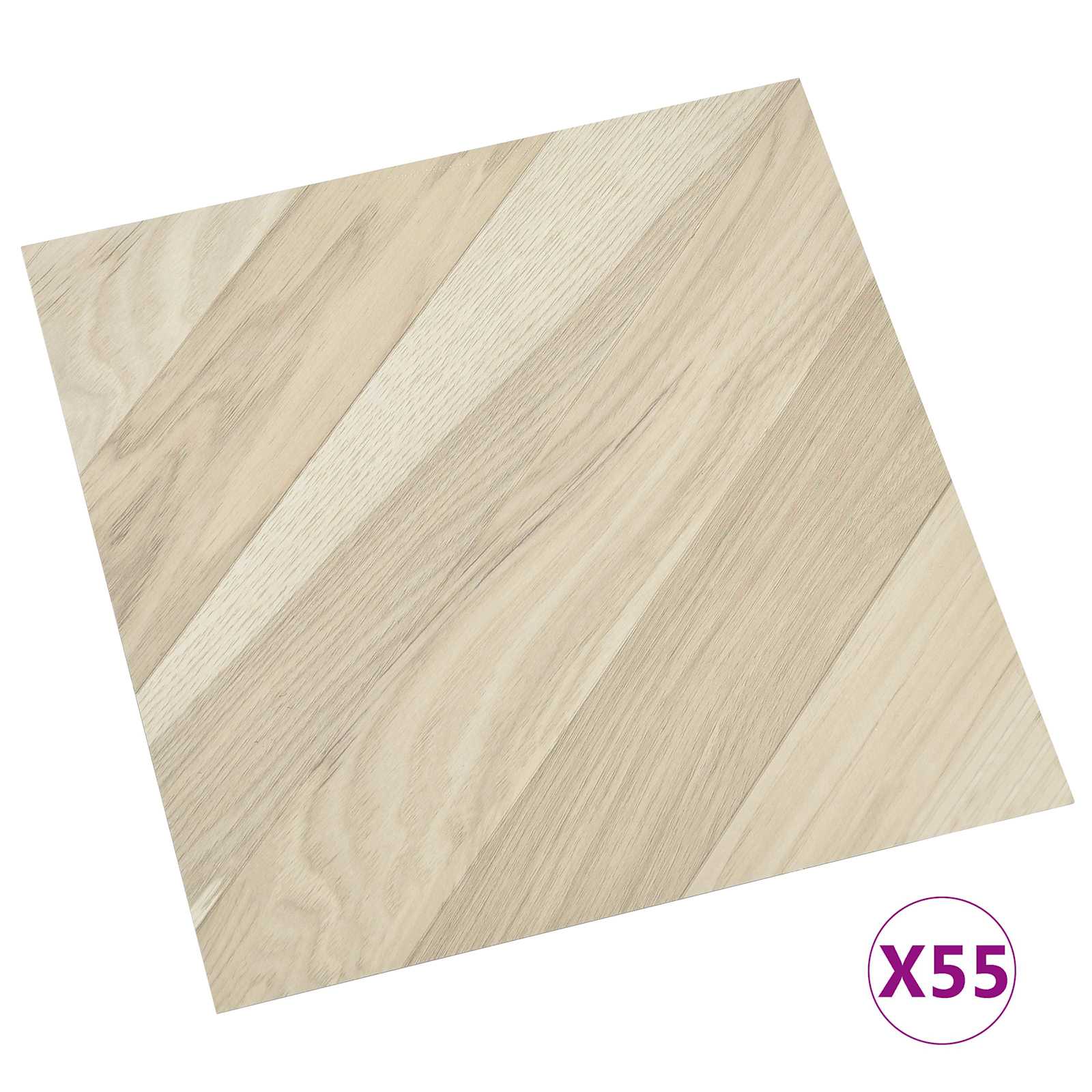 Bodenplanken 55 pcs Schwarz 5,11 m² PVC