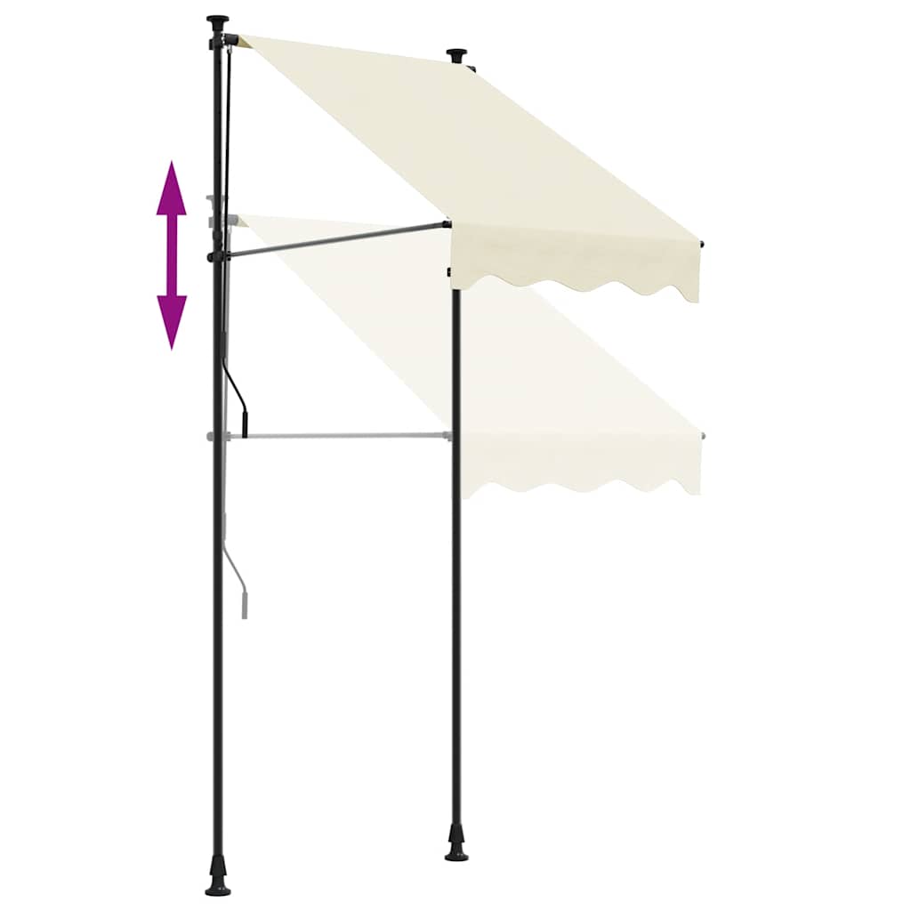 Einziehbare Markise Handbetrieben 150 cm Anthrazit