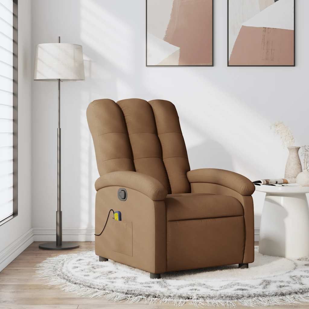 Relaxsessel Elektrisch Hellgrau Stoff