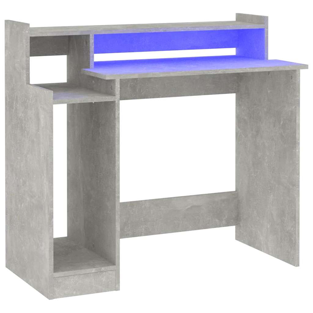Schreibtisch mit LEDs Weiß 97x45x90 cm Holzwerkstoff