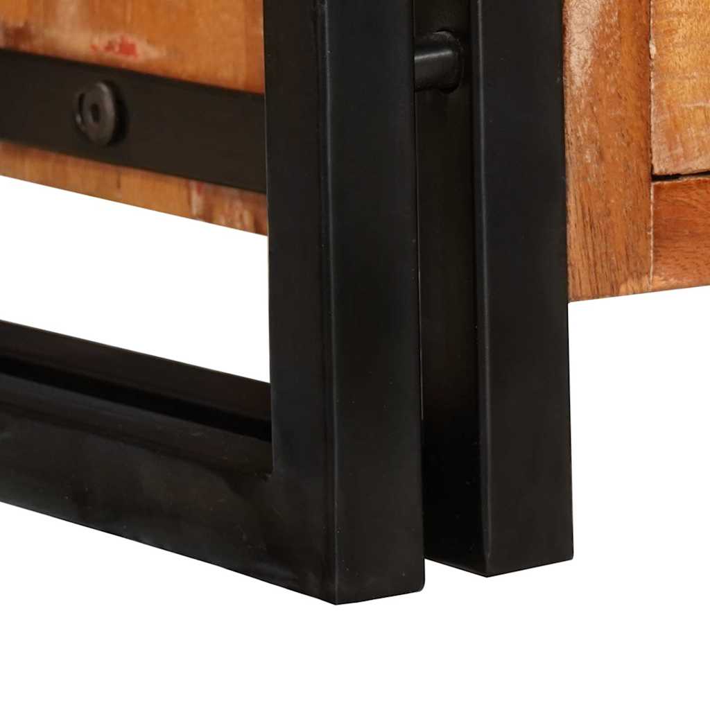 TV-Schränk mit Regal Braun 120 x 33 x 50 cm Massivholz Akazie