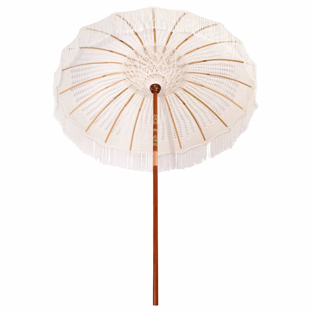 Macrame Sonnenschirm Creme 190 x 190 x 260 cm
