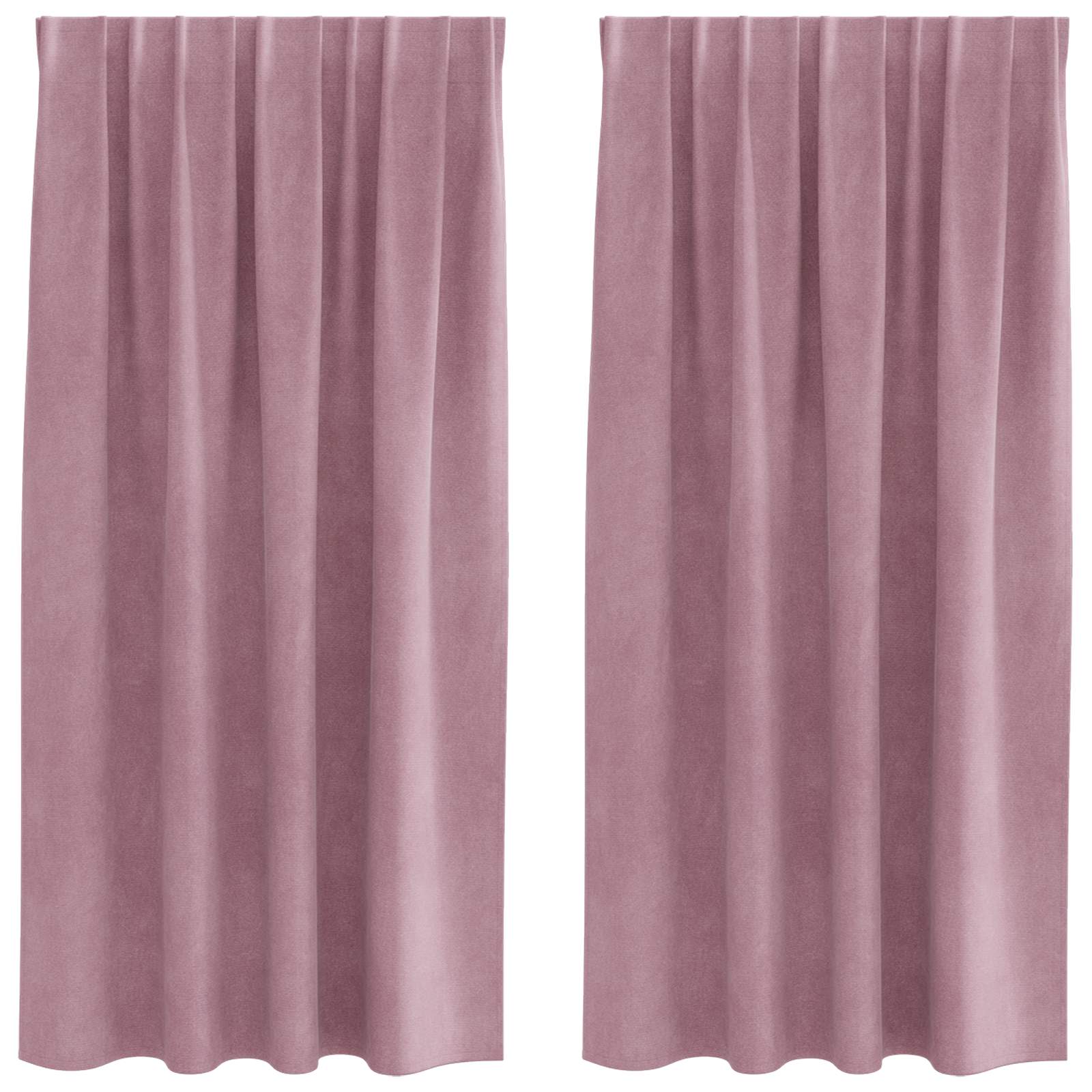 Verdunkelungsvorhänge 2 pcs Schwarz 140 x 140 cm Samt
