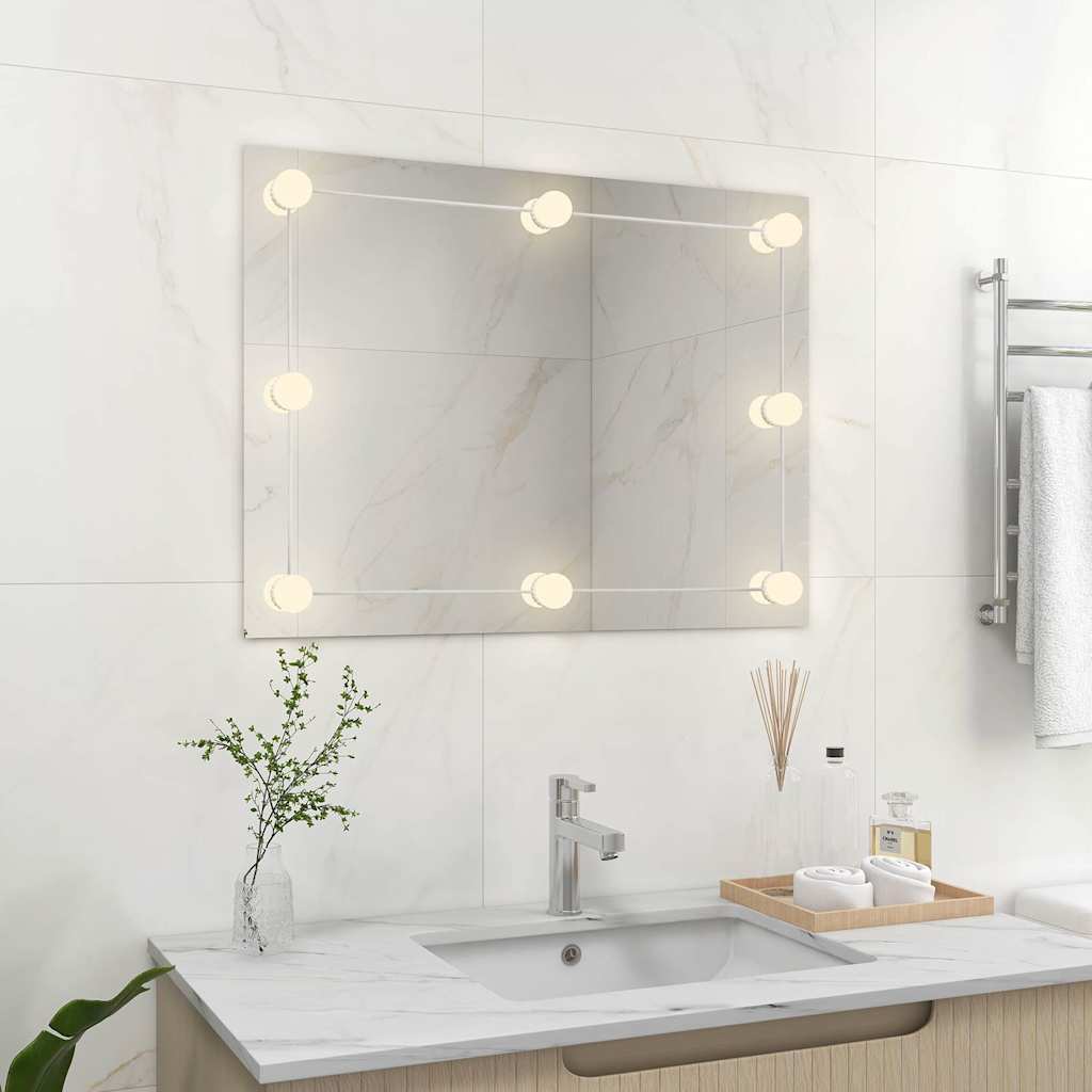 Wandspiegel 40 x 40 cm Quadratisch Glas