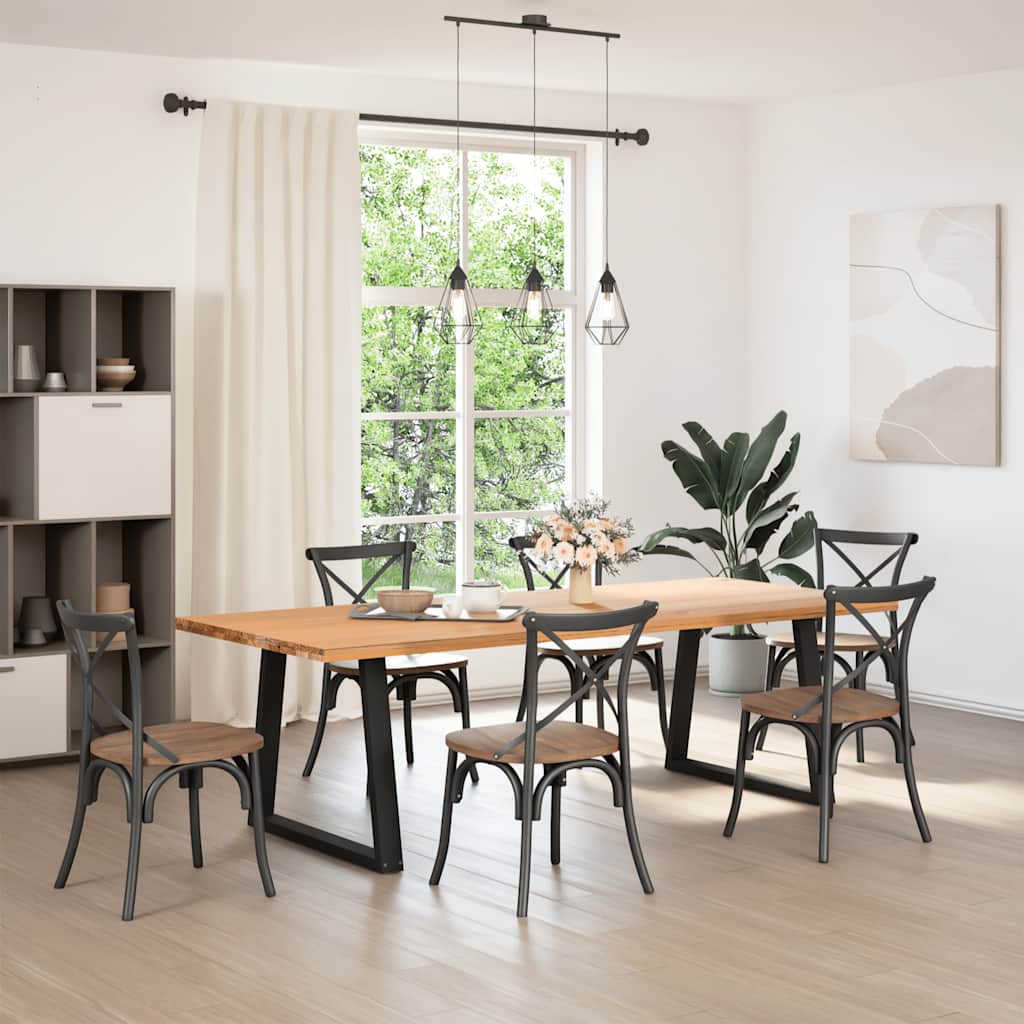 Couchtischbeine V-Form 2 Stück Schwarz 30x(30-31,3) cm Stahl