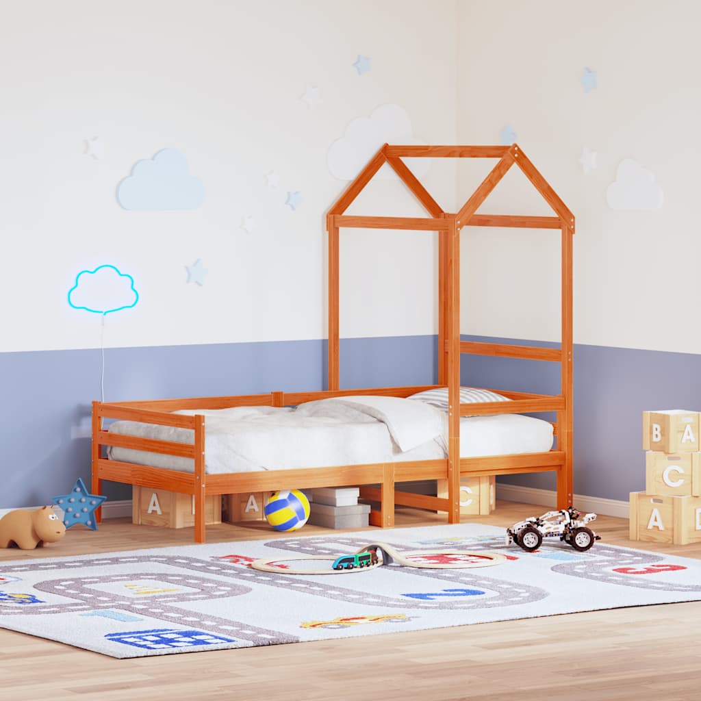 Dach für Kinderbett 118x70x176,5 cm Massivholz Kiefer