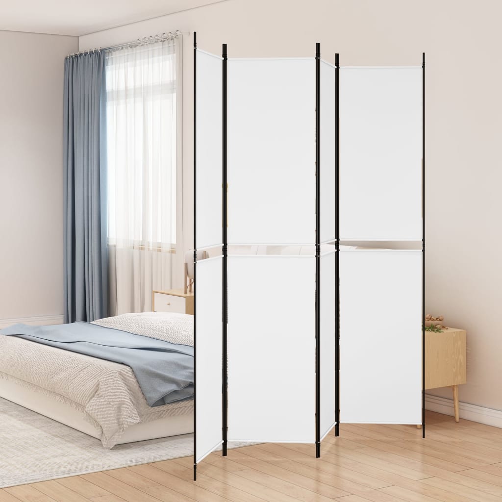 3-teiliger Raumteiler Beige 150 x 180 cm Stoff