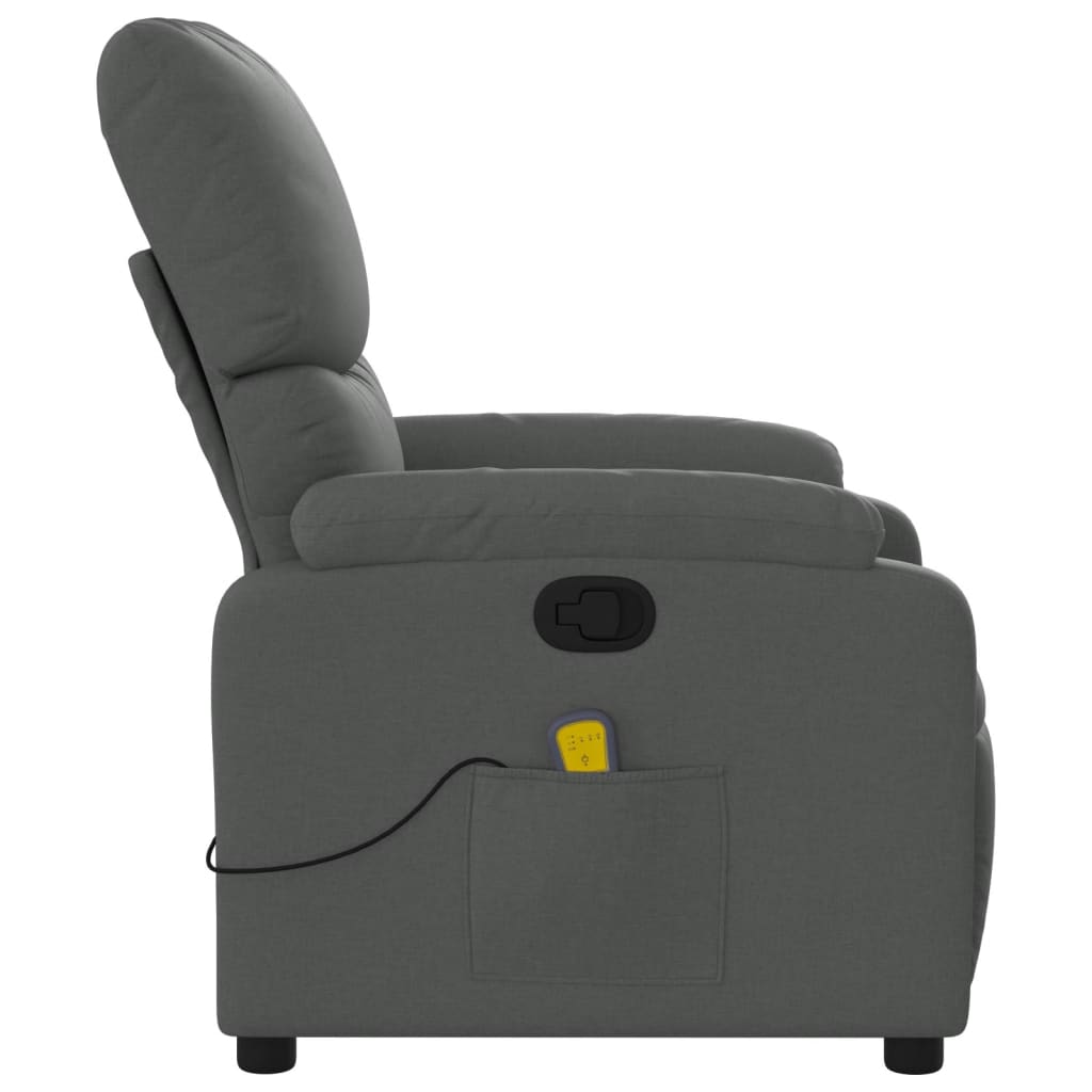 Massage-Relaxsessel, hellgrauer Stoff