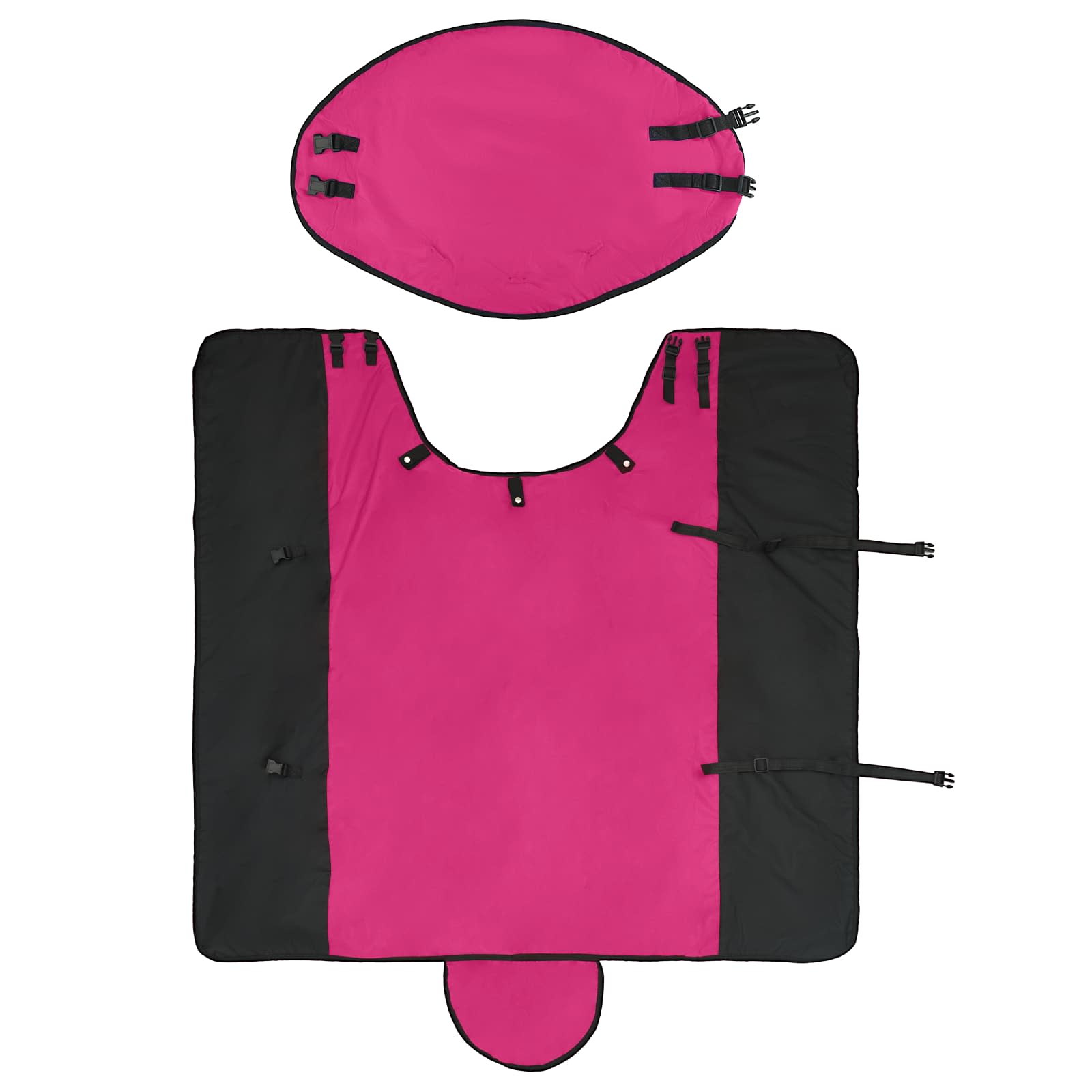 Pferdedecke Dunkelgrün und Schwarz 75 cm Polyester