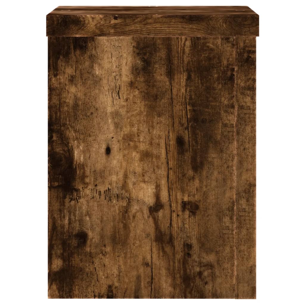 Pflanzenständer 2 Stk. Weiß 33x33x100 cm Holzwerkstoff