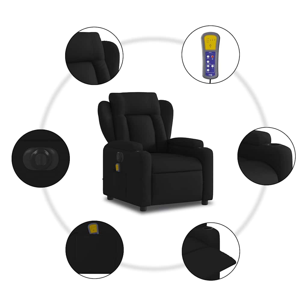 Relaxsessel Elektrisch Hellgrau Stoff