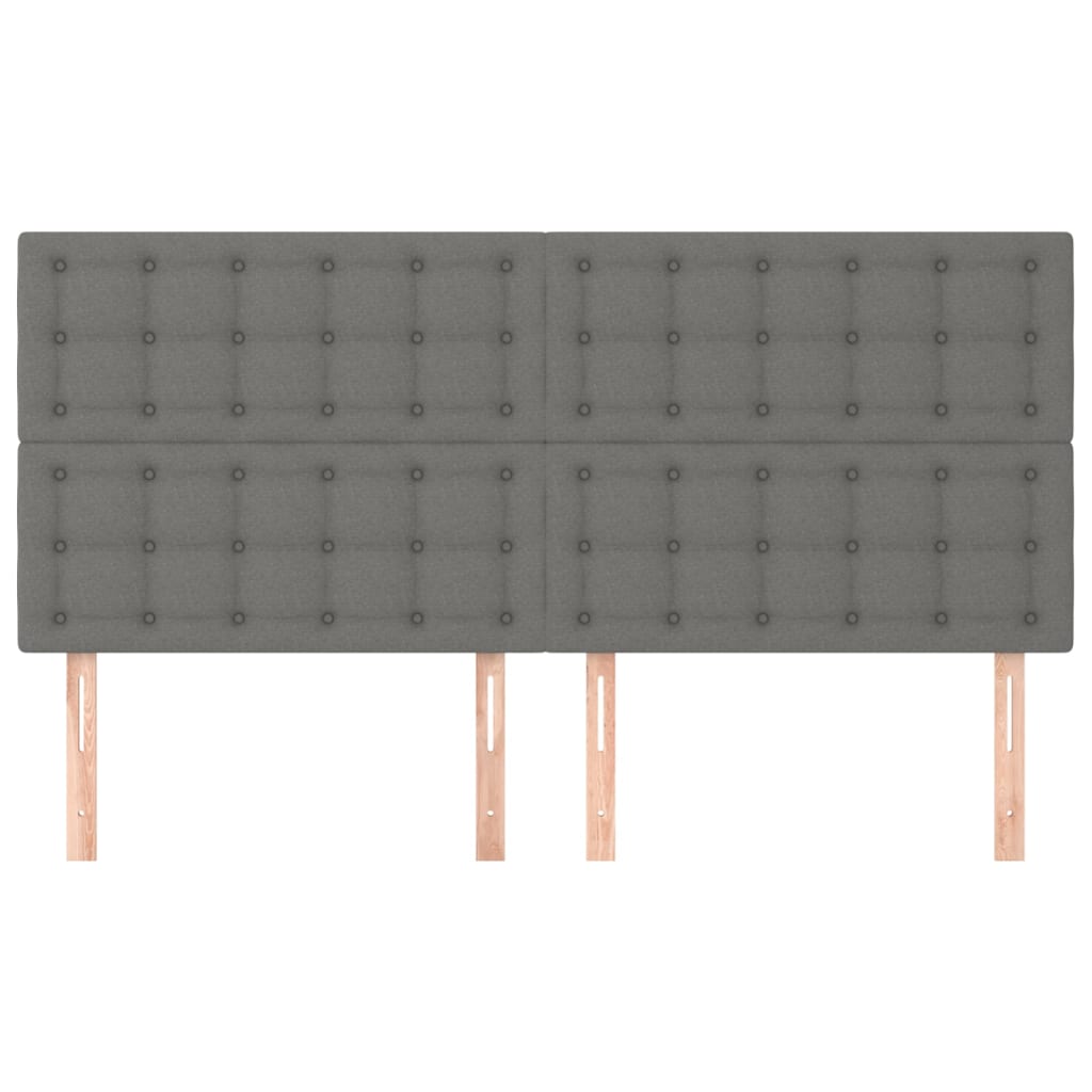 Kopfteil Hellgrau 80x5x118/128 cm Stoff