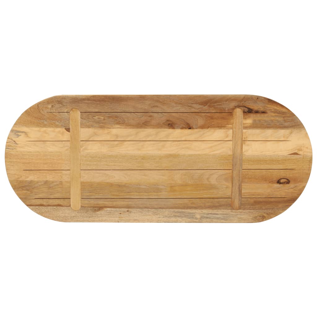 Tischplatte 110x40x2,5 cm Oval Massivholz Mango