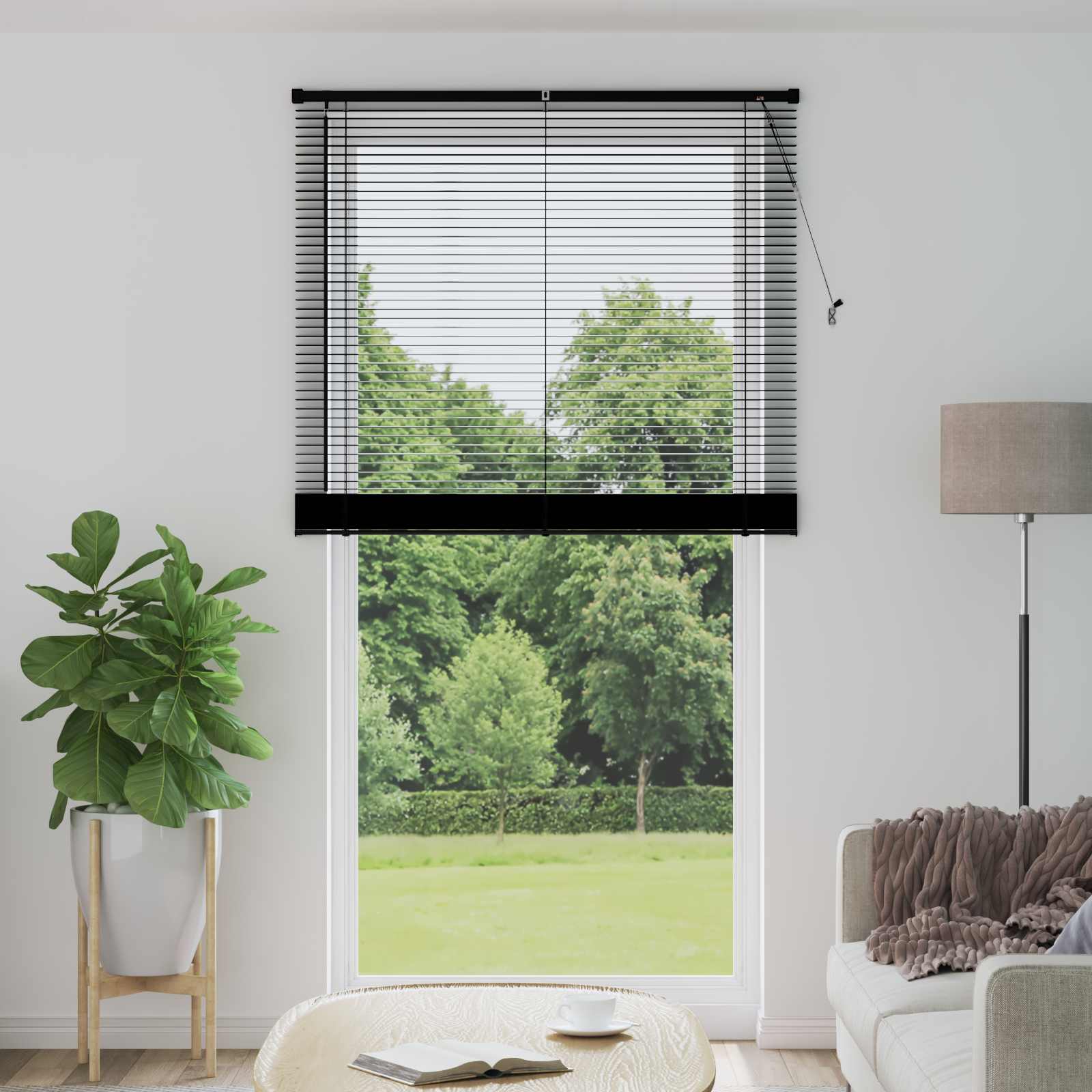 Jalousie Silber Grau 150 x 40 cm 25 mm PVC