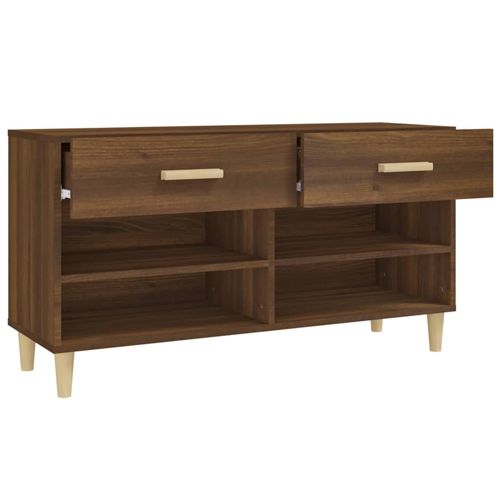 Schuhschrank Weiß 102x35x55 cm Holzwerkstoff