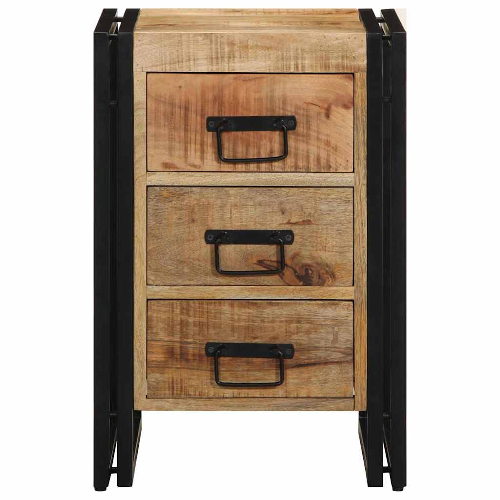Nachttisch Braun 40 x 40 x 59 cm Massivholz Mango