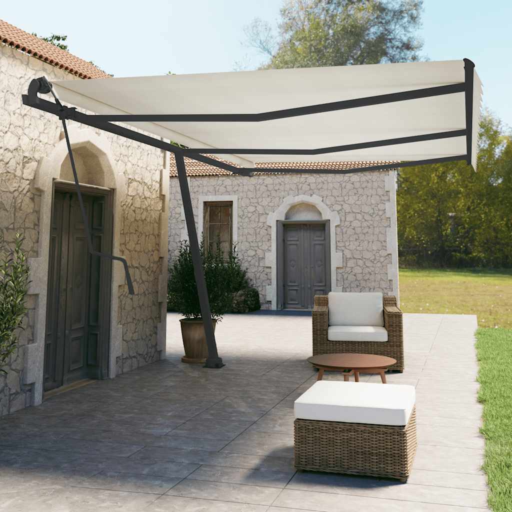 Stützen für Markisen Weiß 300x245 cm Eisen