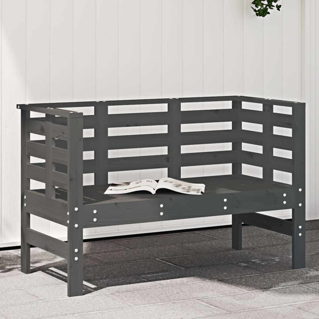 Gartenbank 111,5x53x71 cm Massivholz Kiefer