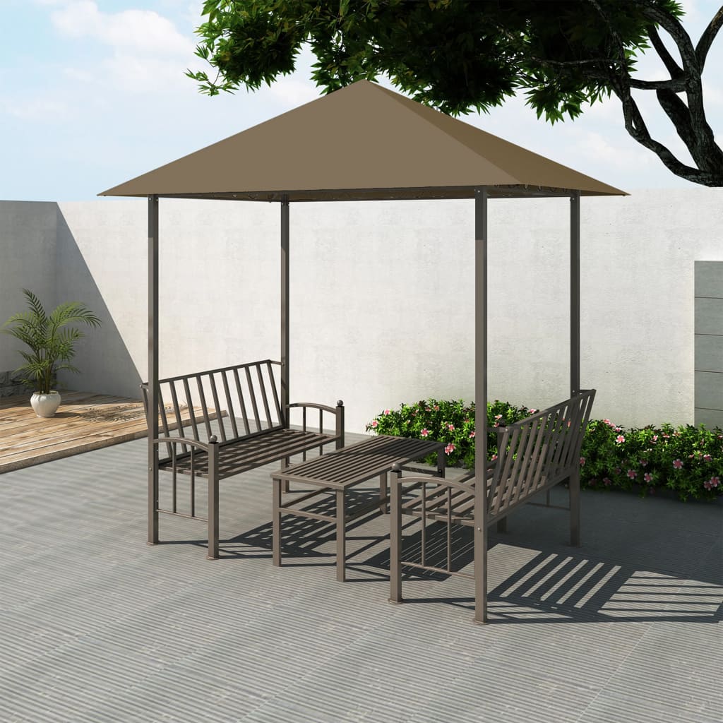 Gartenpavillon mit Tisch und Bänken 2,5x1,5x2,4 m