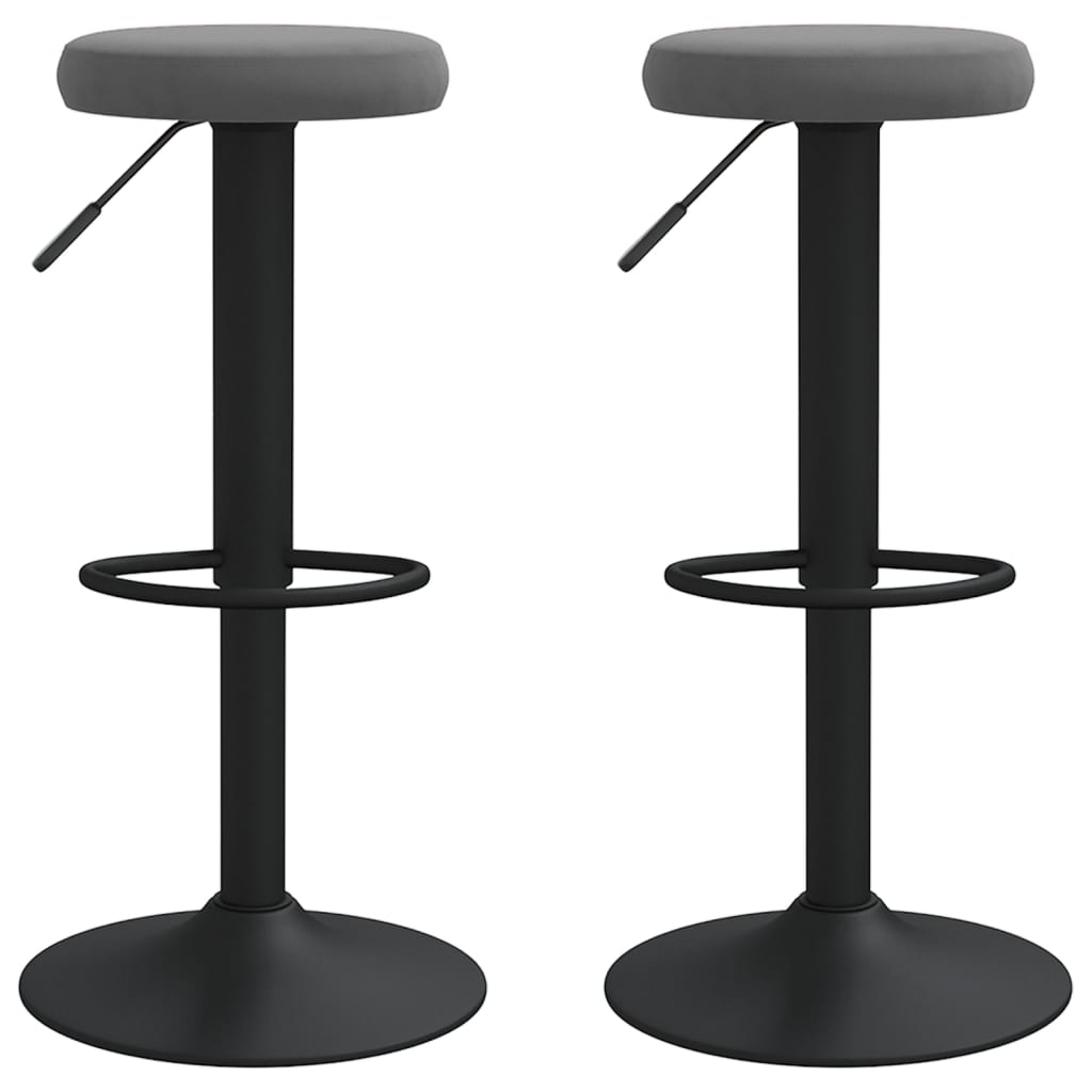 Barhocker 2 Stk. Schwarz Samt