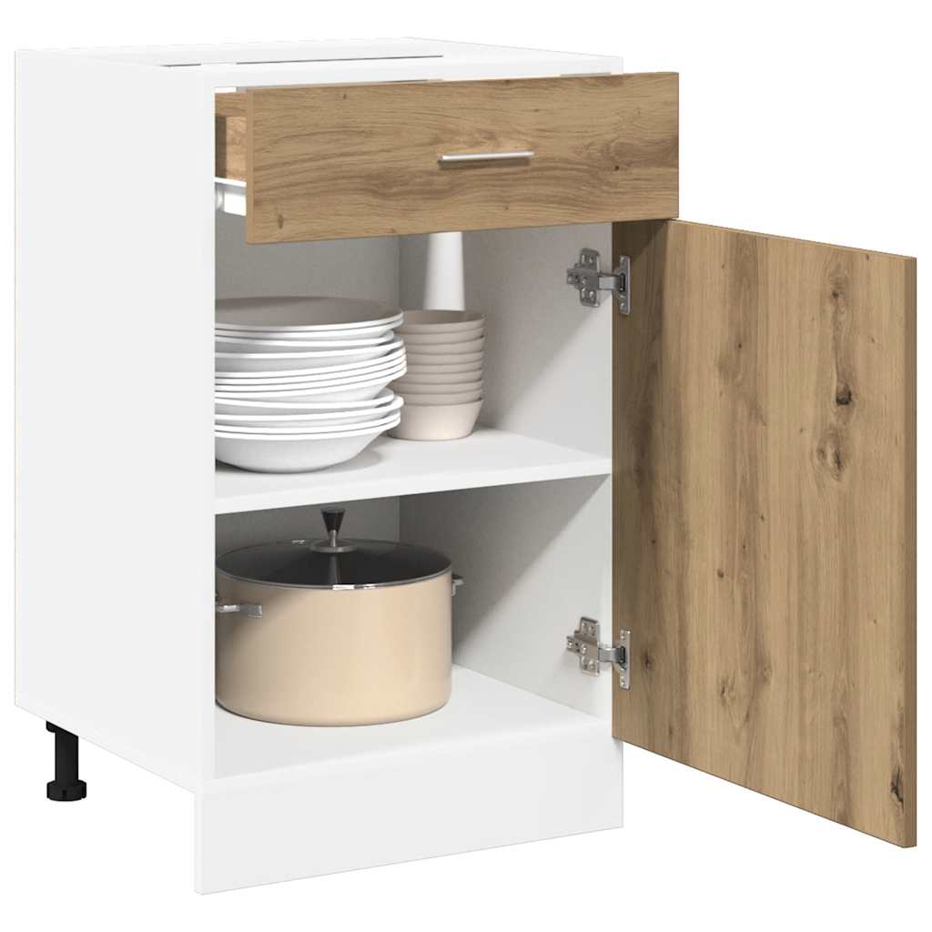 Unterschrank Lyon Weiß 60x46x81,5 cm Holzwerkstoff