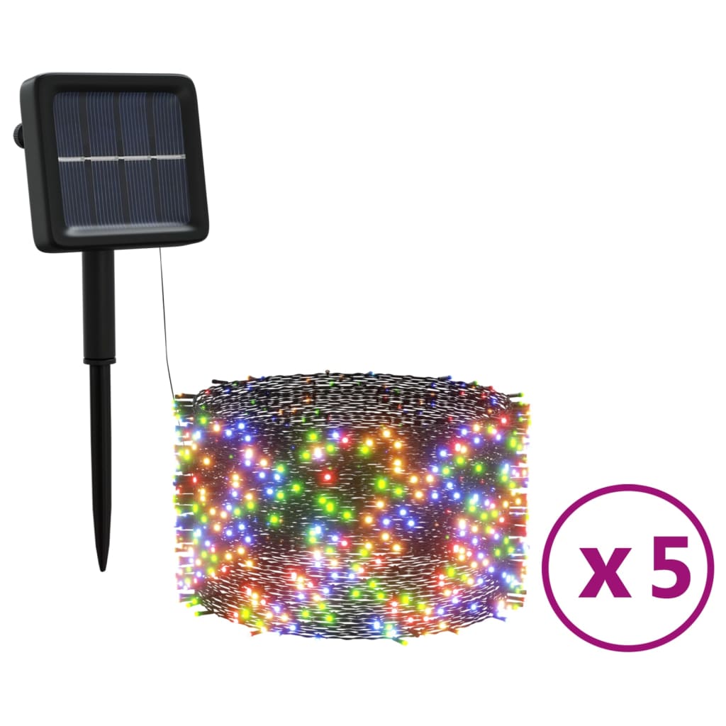 Solar-Lichterkette 2 Stk. 2x200 LED Blau Innen Außen