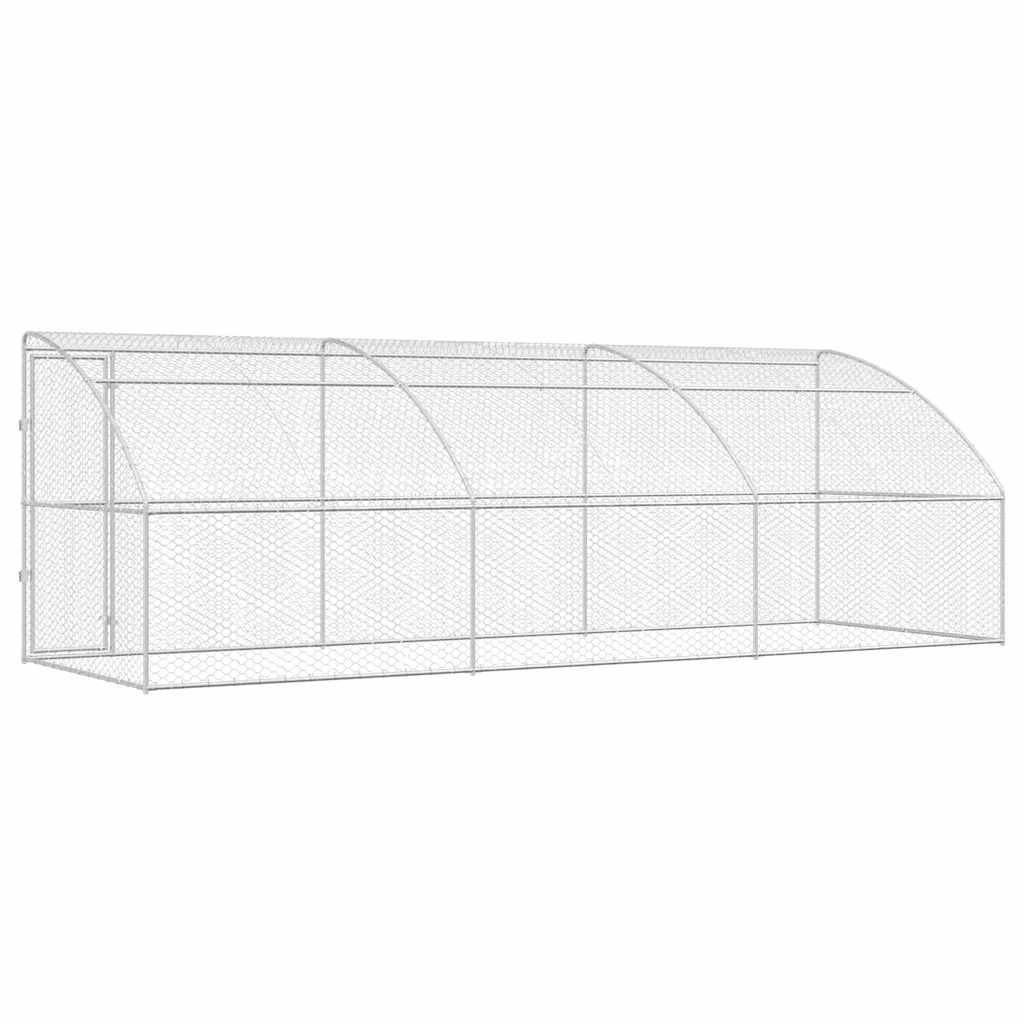 Hundekäfig 2 pcs Silber 4 x 2 x 2 m Verzinkter Stahl