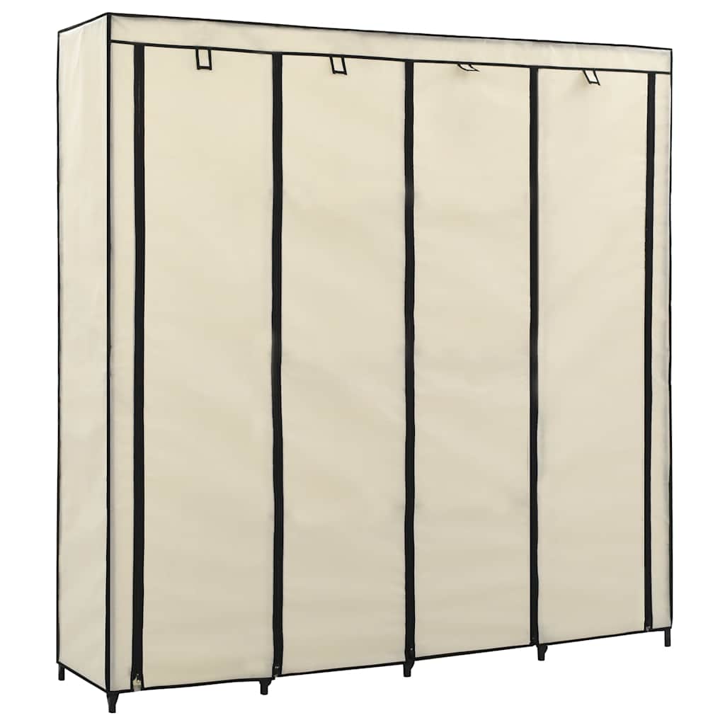 Kleiderschrank mit 4 Fächern Schwarz 175 x 45 x 170 cm