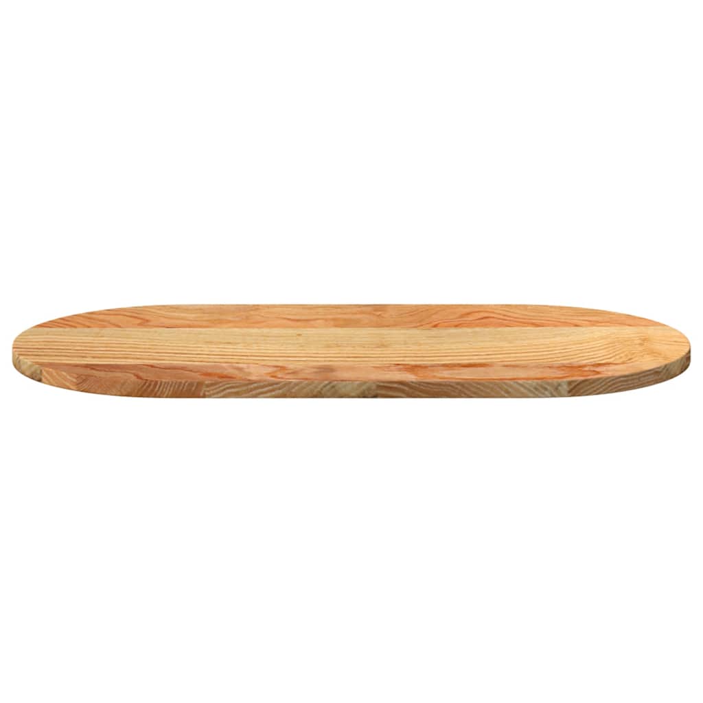 Tischplatte 80x40x2 cm Massivholz Eiche Oval
