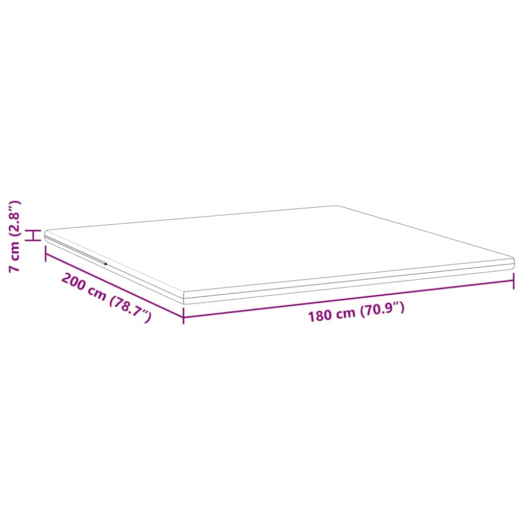 Matratzenauflage Weiß 80 x 200 cm Jacquard-Stoff