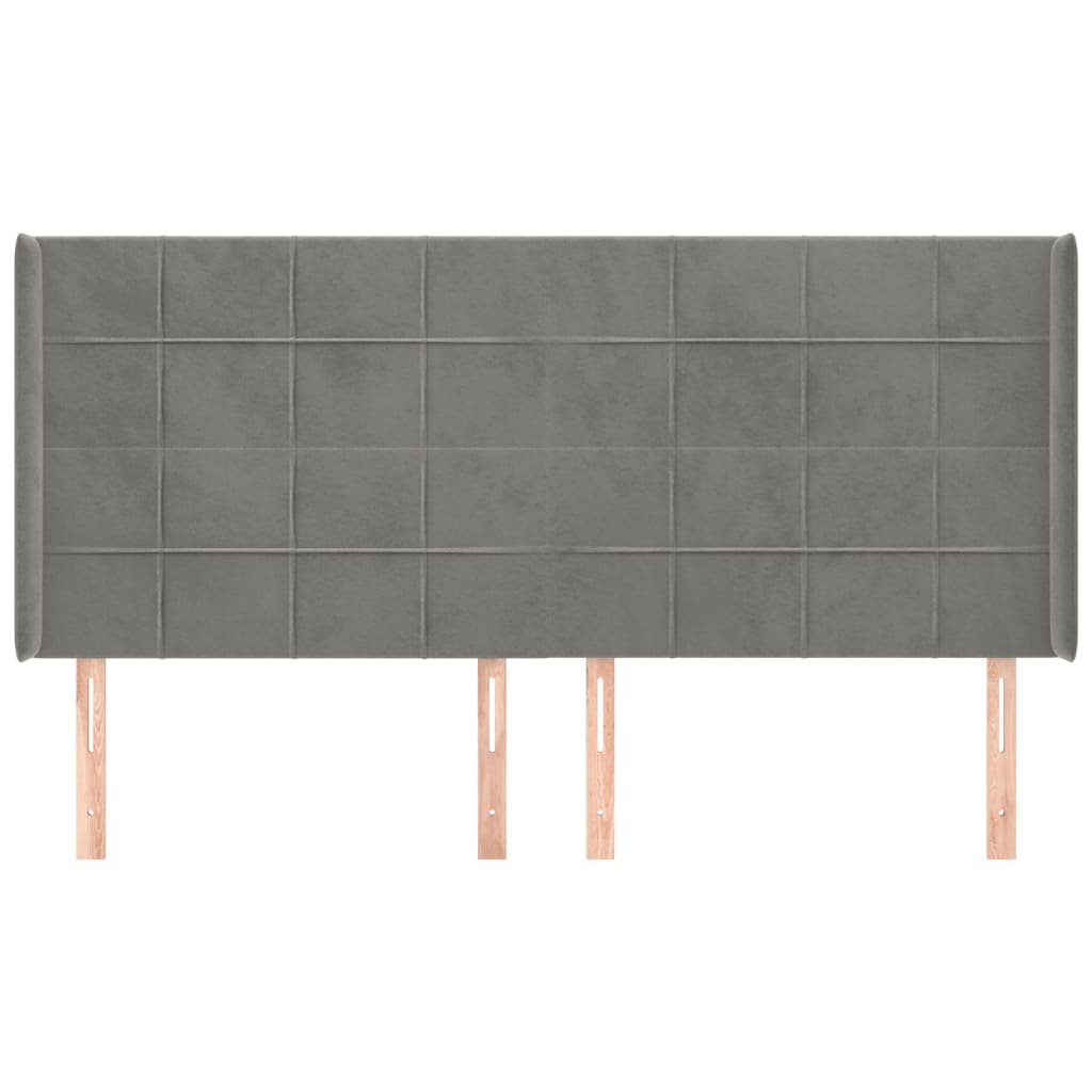 Kopfteil mit Ohren Dunkelblau 93x16x78/88 cm Samt