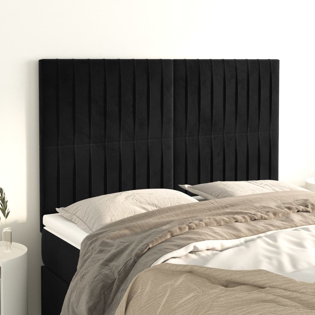 Kopfteil Hellgrau 80x5x118/128 cm Samt